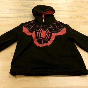 Marvel Spider-Man Miles Morales Black Pullover Hoodie Sweatshirt Boys Kids Sz 6